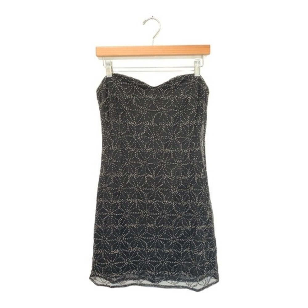 Lulu’s | Strapless Black‎ Sequin Mini Dress L